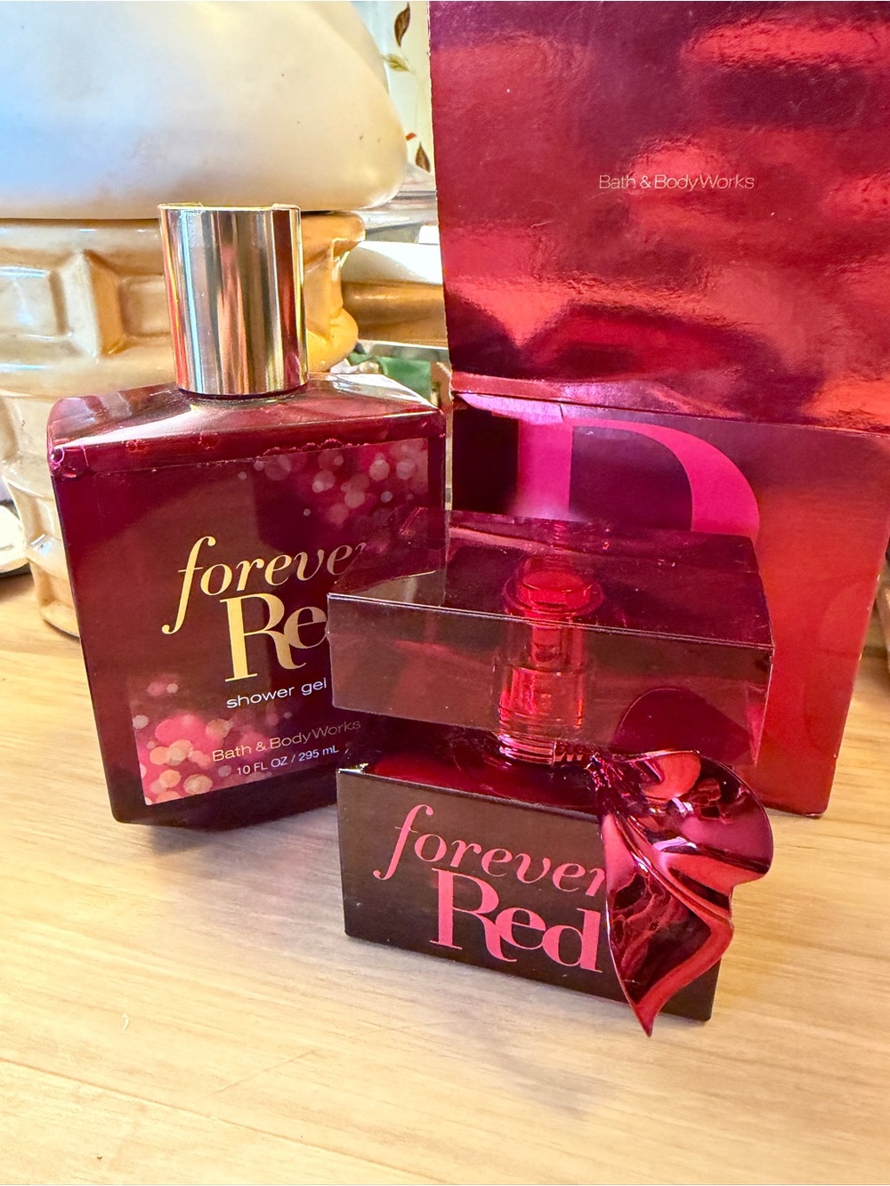 Bath & Body Works Forever Red Fragrance 2.5 oz. & Shower Gel Set - New!